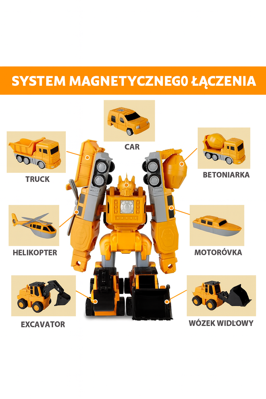 Magnetyczny Robot 8w1